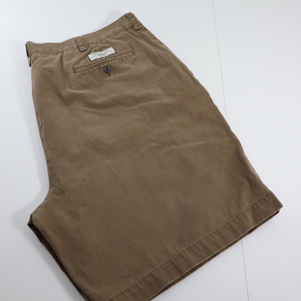Polo Ralph Lauren Prospect Short Mens 40 Brown Classic Chino Cotton Flat Front - Picture 9 of 9